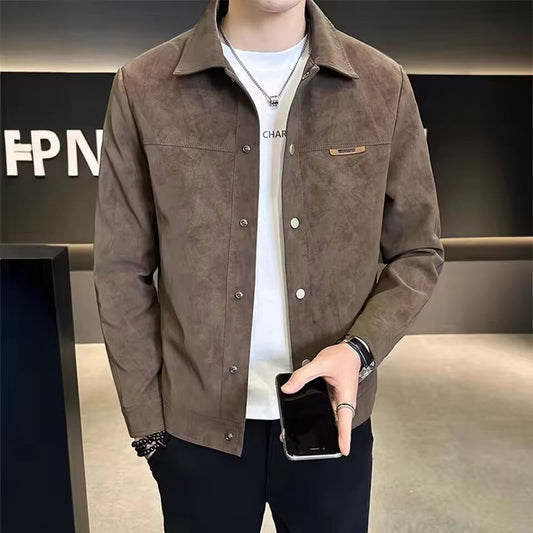 Trendy High-End Niche Jacket For Men 2024 New Casual Style Loose Fit Fashionable Autumn/Winter Top Coat